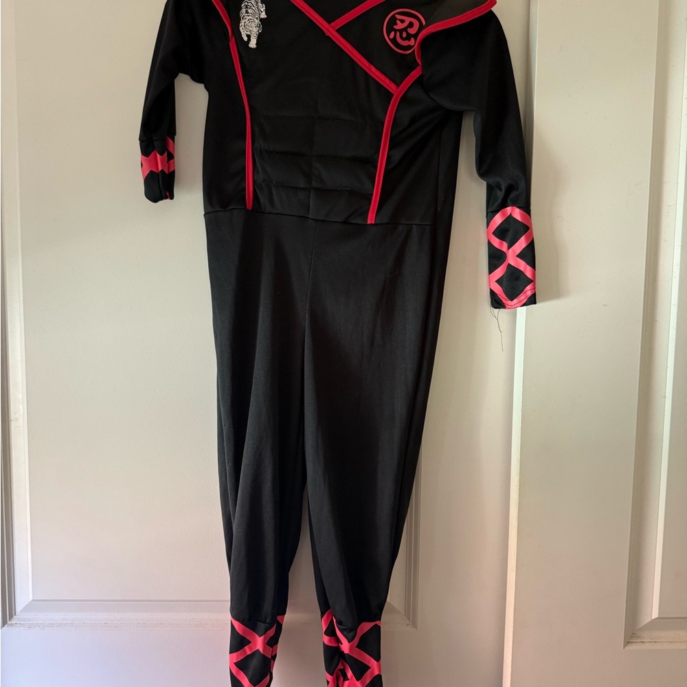 Hooded Black and Pink Ninja Costume